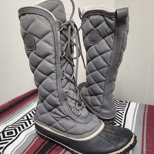 Sorel Women's Out N About Tall Quilted Snow Boots Quarry size 8.5
